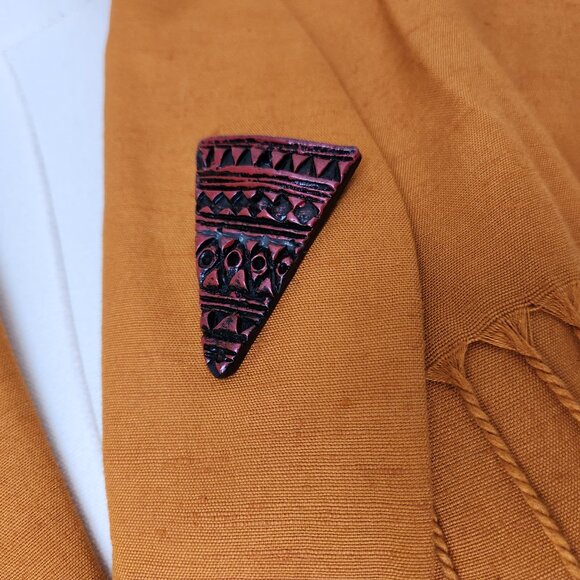 Vintage Marsha Brander for Componix Western Festival Jacket Fringe Orange - Picture 4 of 11